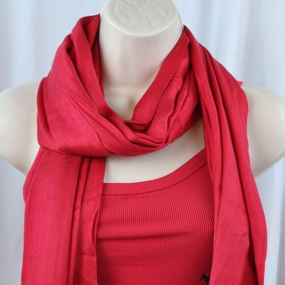 💜NWT Apt 9 Geisha Red Rayon Lightweight Wrap/Shawl/Scarf - Picture 4 of 9
